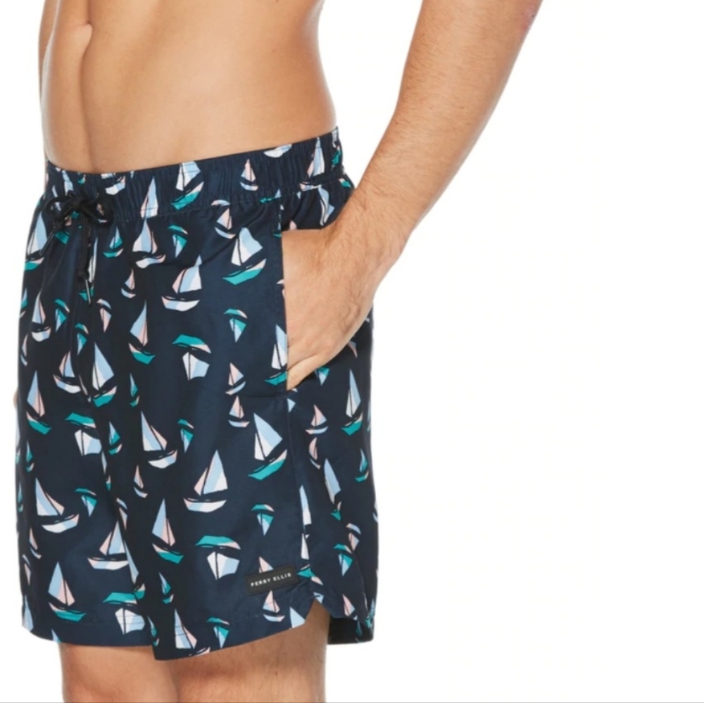 Perry Ellis Sail boat swim trunks